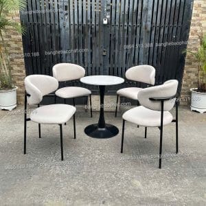 Bàn ghế cafe sắt nệm Oleandro 7 Bàn ghế cafe sắt nệm Oleandro