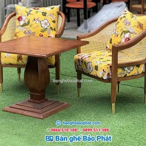 Bàn ghế gỗ cafe Grasse 8 Bàn ghế gỗ cafe Grasse