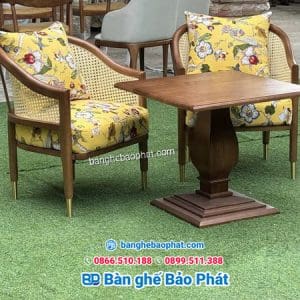 Bàn ghế gỗ cafe Grasse 7 Bàn ghế gỗ cafe Grasse