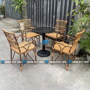 Bàn ghế mây nhựa ngoài trời BGMNBP064 5 Bàn ghế mây nhựa ngoài trời BGMNBP064
