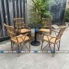 Bàn ghế mây nhựa ngoài trời BGMNBP064