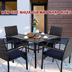Bàn ghế nhựa giả mây nhập khẩu