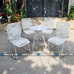 Bàn ghế nhựa giả mây trắng BGNGMBP062