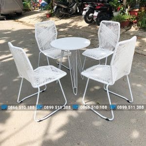 Bàn ghế nhựa giả mây trắng BGNGMBP062