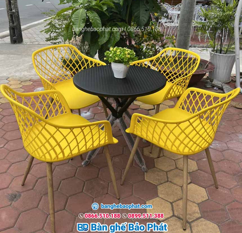 Bàn ghế nhựa trà chanh 3014