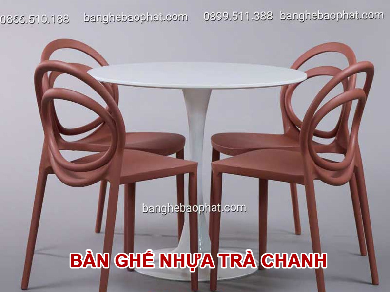 Bàn ghế nhựa dành cho quán trà chanh