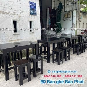 Bàn ghế quán ăn bằng gỗ giá rẻ. 8 Bàn ghế quán ăn bằng gỗ giá rẻ
