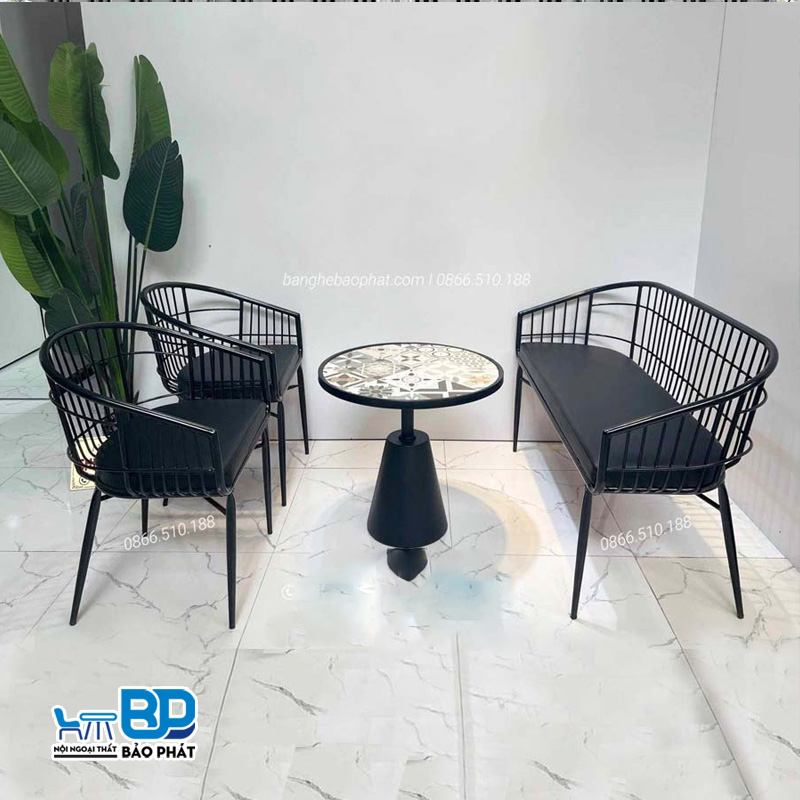 Bàn ghế sắt cafe sang trọng và giá tốt