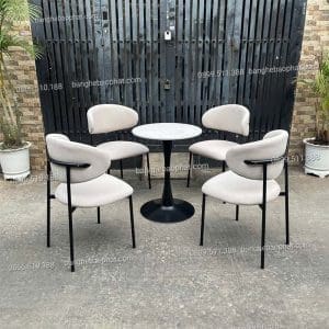 Bàn ghế cafe sắt nệm Oleandro 8 Bàn ghế sắt nệm Oleandro