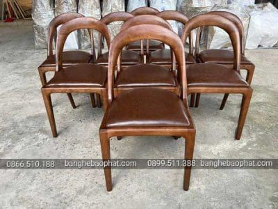 Ghế gỗ Sharon cao cấp nệm nâu