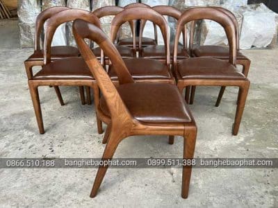 Ghế gỗ Sharon cao cấp nệm nâu