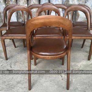 Ghế gỗ Sharon cao cấp 15 Ghế gỗ Sharon cao cấp nệm nâu