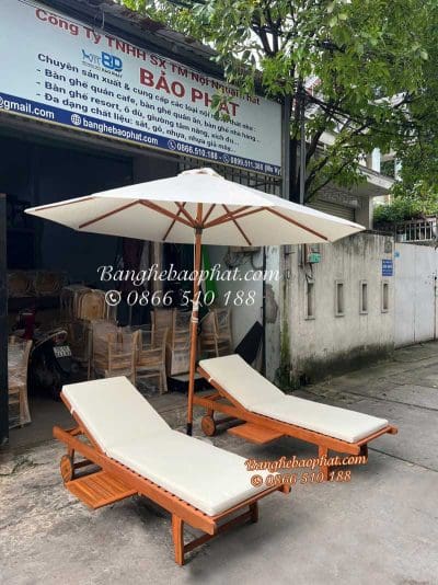 Ghế hồ bơi bằng gỗ ngoài trời GHBGBP003