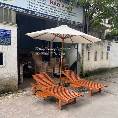 Ghế hồ bơi bằng gỗ ngoài trời GHBGBP003