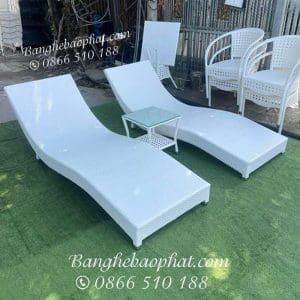 Ghế hồ bơi nhựa giả mây GBHBP027