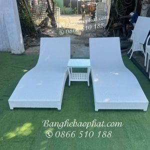 Ghế hồ bơi nhựa giả mây GBHBP027