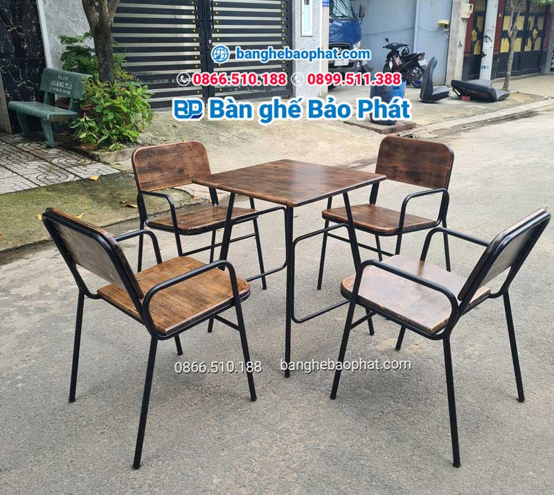 Mẫu bàn ghế cafe cổ điển vintage cao cấp bền bỉ