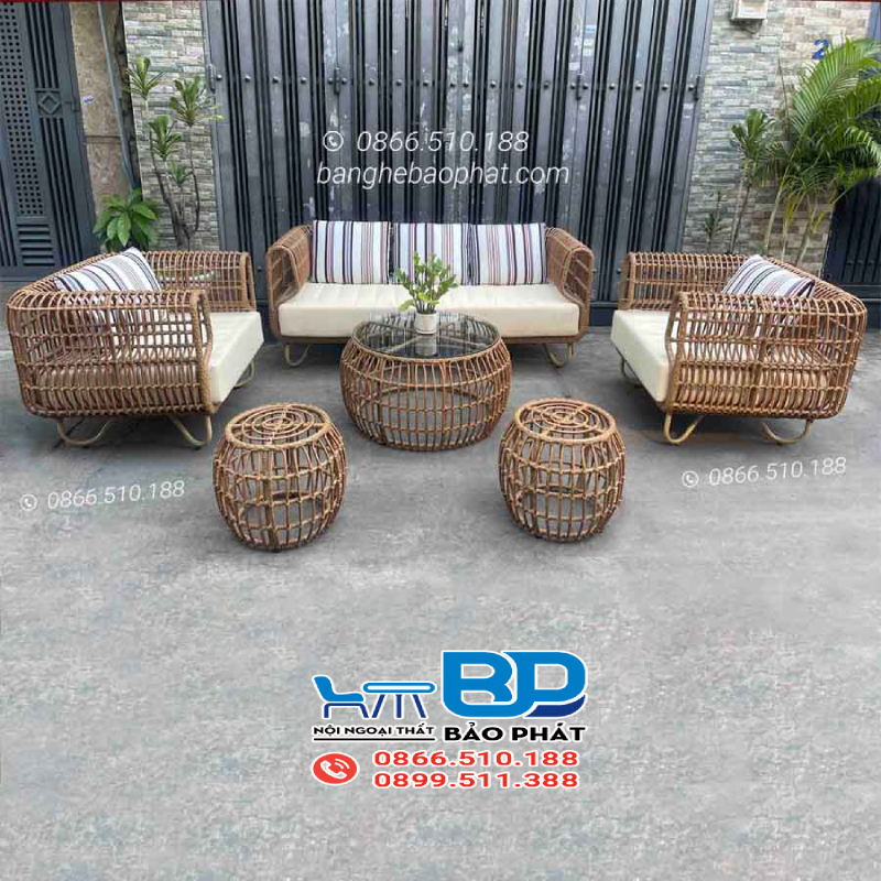 Sofa nhựa giả mây BGNGMPKBP007 thanh lý