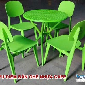 Ưu điểm bàn ghế nhựa cafe