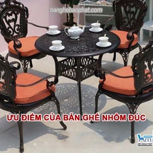 Ưu điểm của bàn ghế nhôm đúc