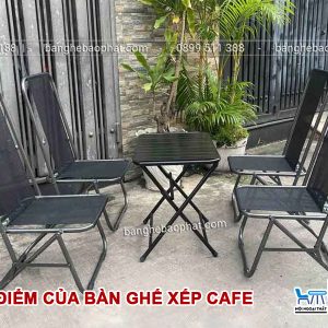 Ưu điểm của bàn ghế xếp cafe