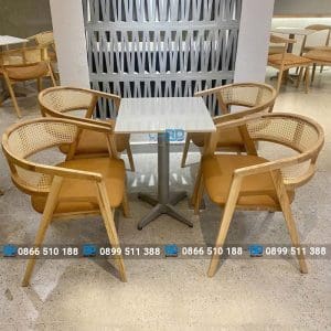 Bàn ghế gỗ Molina lưng mây 9 Bàn ghế gỗ Molina lưng mây