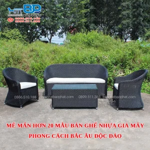 Mê mẩn hơn 20 mẫu bàn ghế nhựa giả mây phong cách Bắc Âu độc đáo