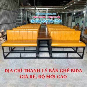 Địa chỉ thanh lý bàn ghế bida giá rẻ, độ mới cao