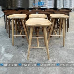 Ghế bar gỗ mặt lõm