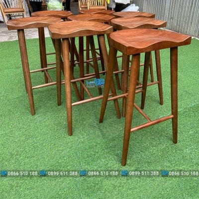 Ghế bar gỗ mặt lõm