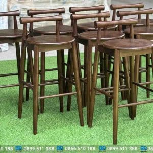 Ghế bar gỗ mặt tròn 5 Ghế bar gỗ mặt tròn