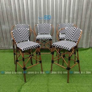 Ghế bar nhựa giả mây kiểu Pháp GBNGMBP003