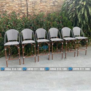 Ghế bar nhựa giả mây ngoài trời GBNGMBP004