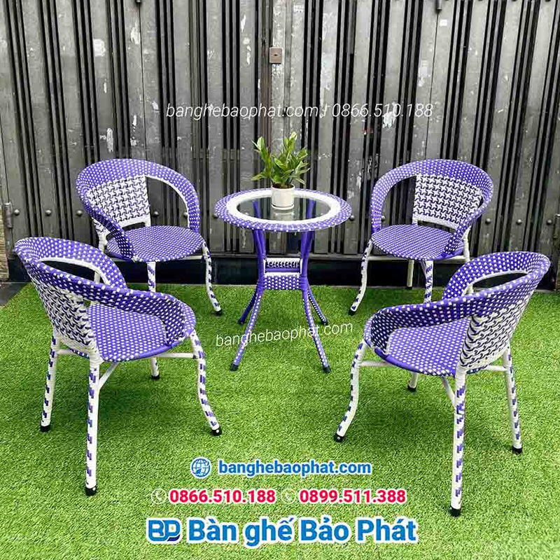 Bàn ghế nhựa giả mây tại Quận 3 đẹp giá rẻ 