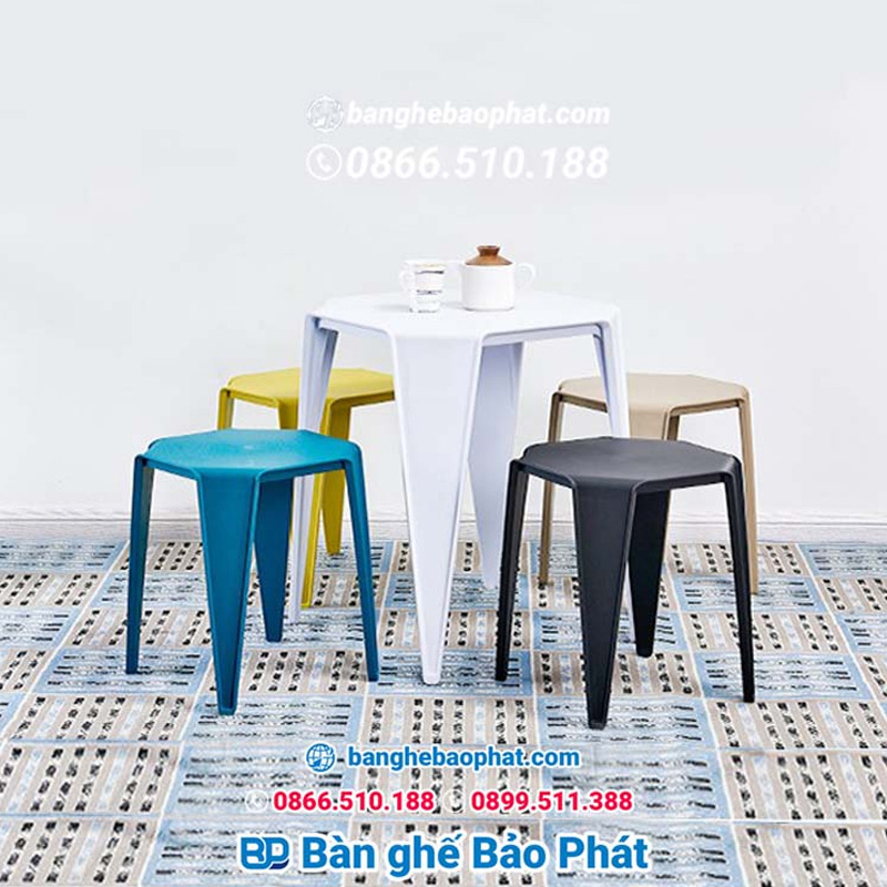 Bàn ghế cafe nhựa giá rẻ tại Nhà Bè