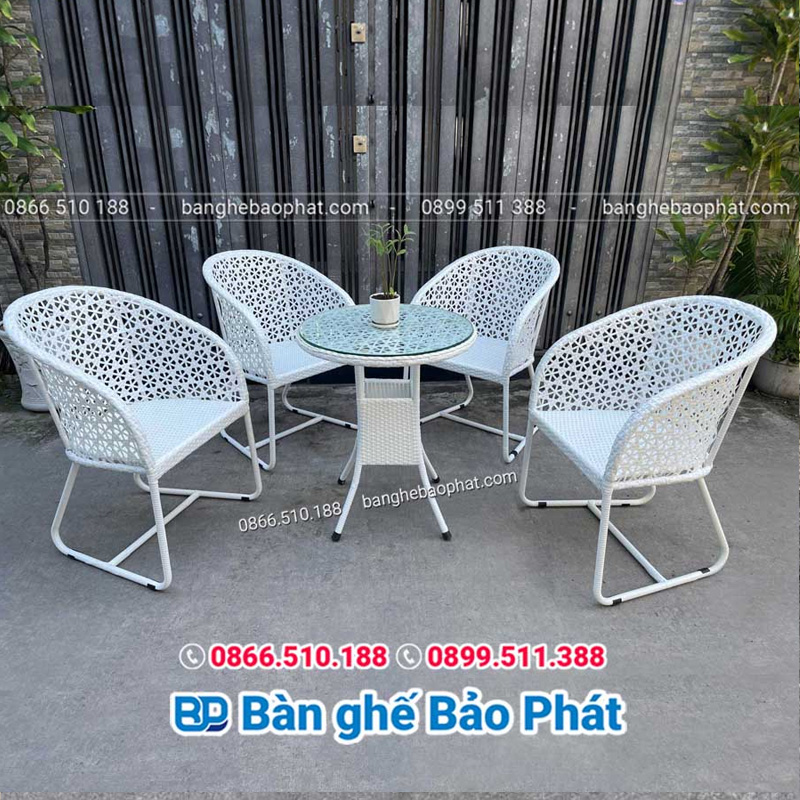 Bộ bàn ghế cafe mây nhựa tại Quận 1