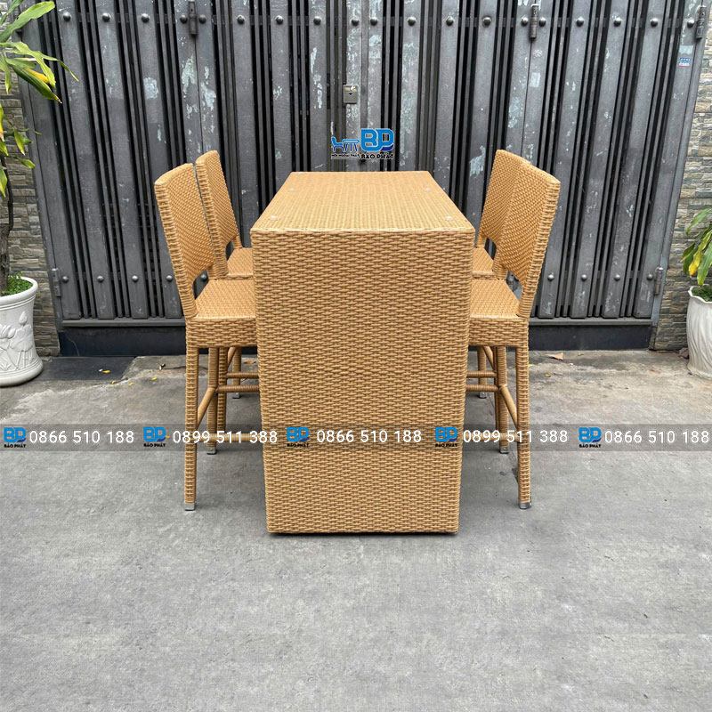 Bàn ghế bar nhựa giả mây GBNGMBP009 15 ban ghe bar nhua gia may gbngmbp009 4 1