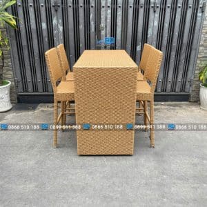 Bàn ghế bar nhựa giả mây GBNGMBP009 11 Bàn ghế bar nhựa giả mây BGBNGMBP009