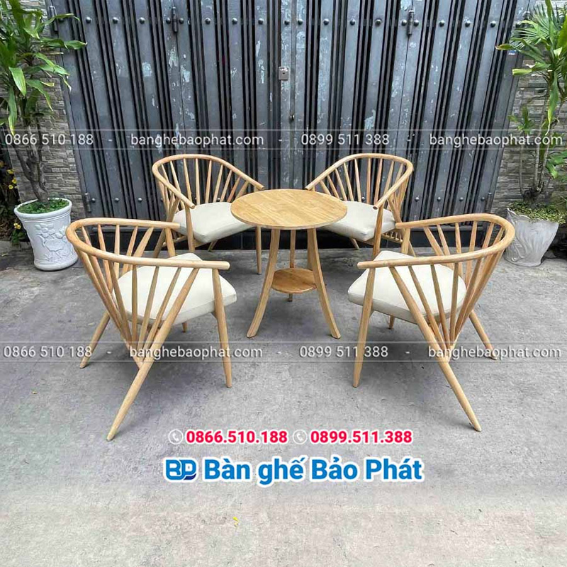 Bàn ghế cafe gỗ  giá rẻ tại Quận 3