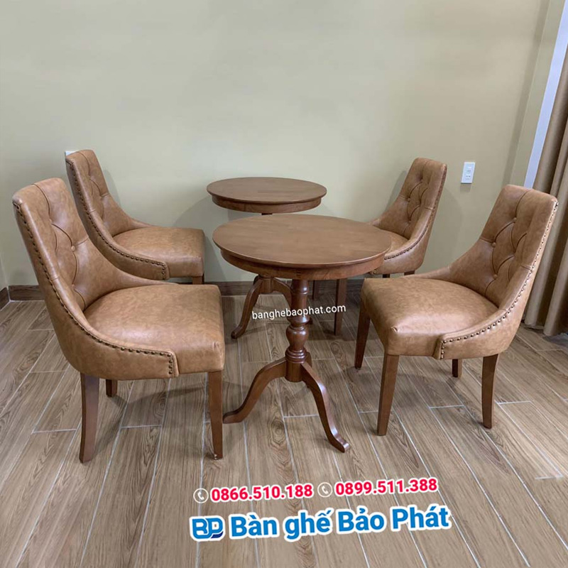 Bàn ghế cafe gỗ ghế Baker tại Quận 3