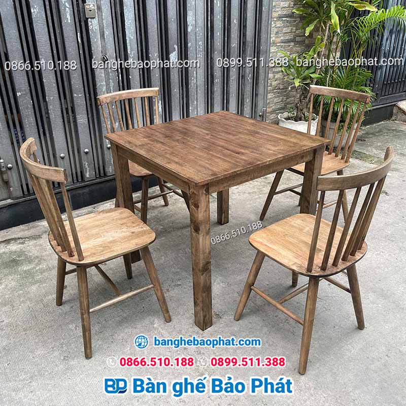 Bàn ghế gỗ cafe thanh lý tại Quận 9