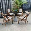 Bàn Ghế Mây Nhựa Ngoài Trời BGMNBP065