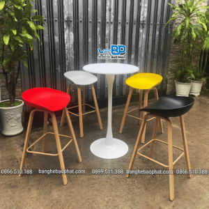 Ghế bar nhựa chân sắt 3020