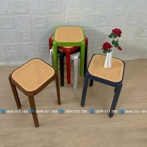 Ghế đôn nhựa giả mây