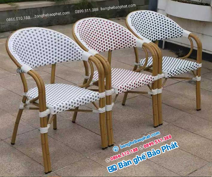 Ghê mây nhựa cafe tại Nhà Bè