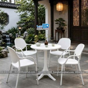 Ghế nhựa cao cấp 3061 trắng