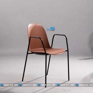 Ghế nhựa chân sắt GAI21 màu đỏ