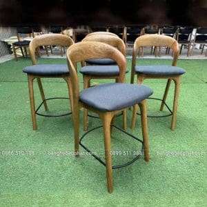 Ghế quầy bar cao 60cm gỗ nệm neva 10 Ghế quầy bar cao 60cm-go-nem-Neva