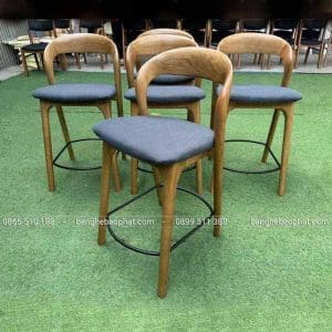Ghế quầy bar cao 60cm gỗ nệm neva 11 Ghế quầy bar cao 60cm-go-nem-Neva
