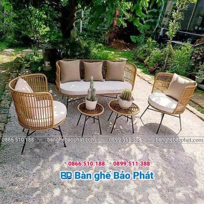 Sofa nhựa giả mây SFNGMBP023